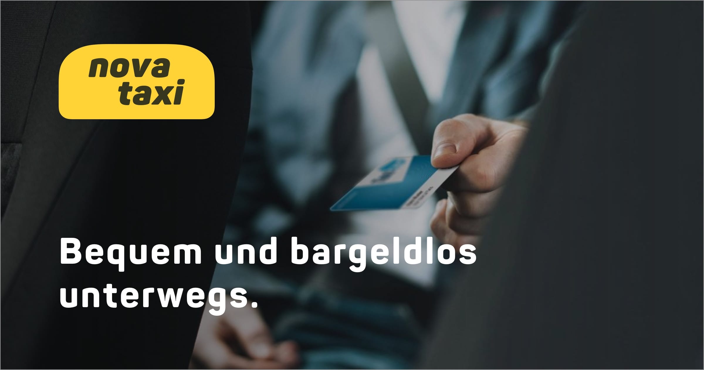 Nova Taxi Taxicard | Die bequeme Prepaid-Karte.